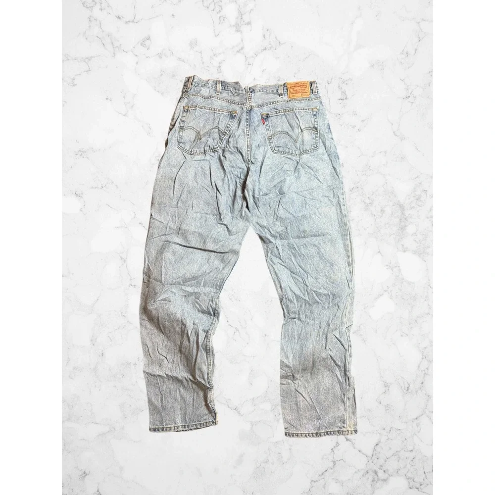 Levis 560 Comfort Fit Jeans Mens 38x34 Light Wash Blue Tapered Leg Denim Vintage